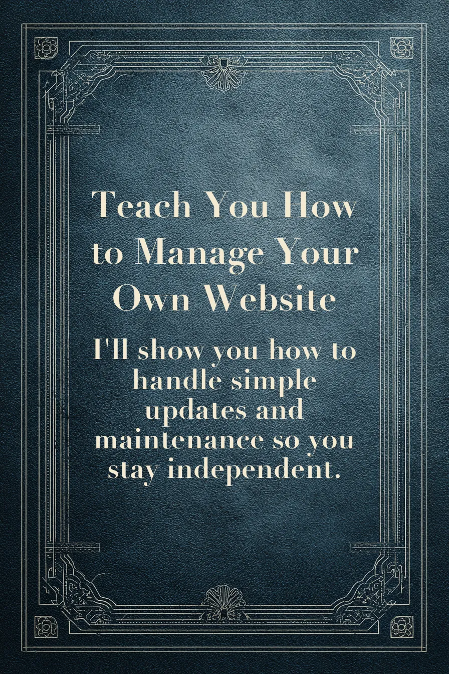 Teach You How to Manage Your Own Website